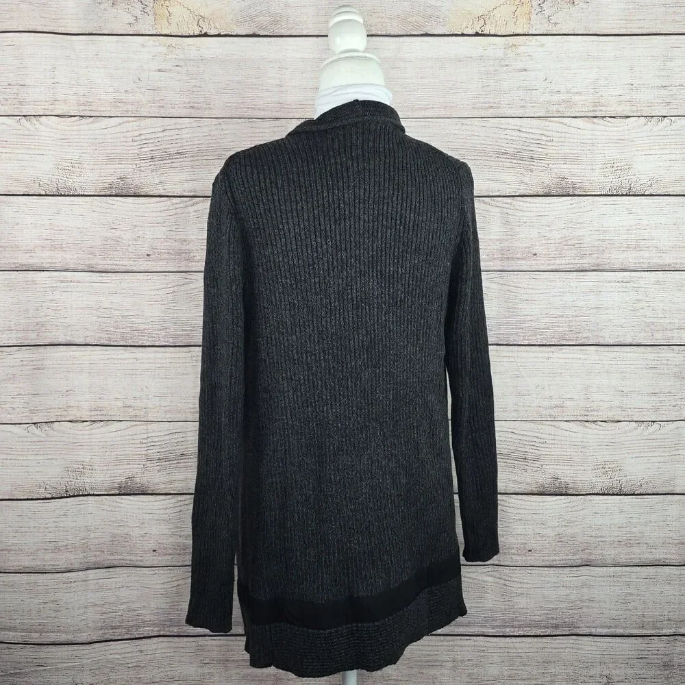 Athleta Knit Grey Sentinel Thermolite Merino Wool Blend Heavyweight Sweater Med - Picture 3 of 8